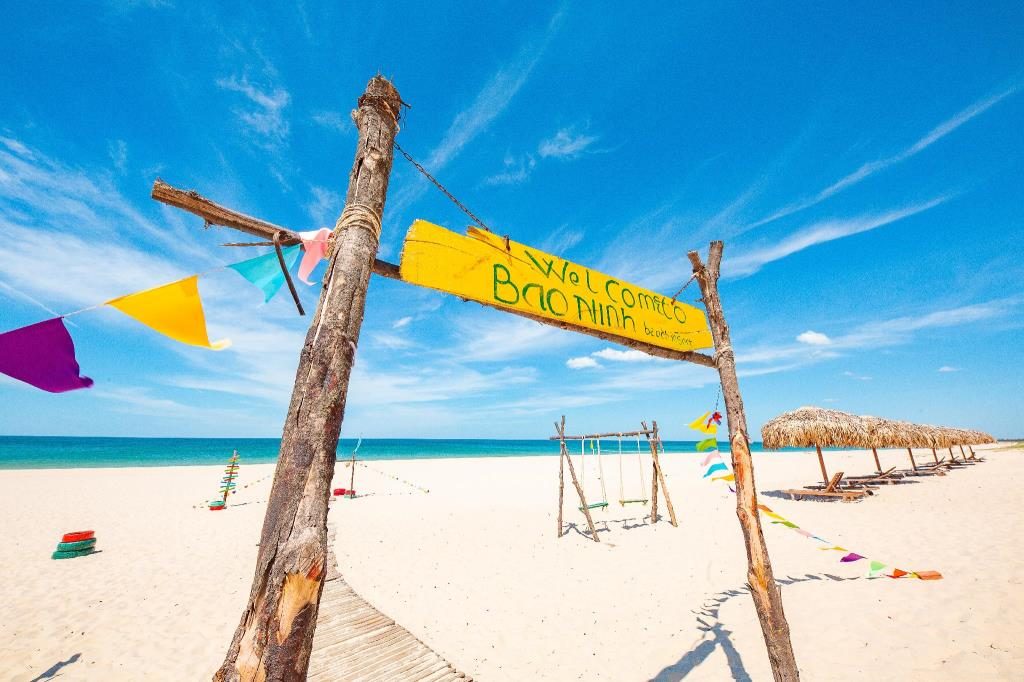 Bao Ninh Beach Resort lies right on the beach